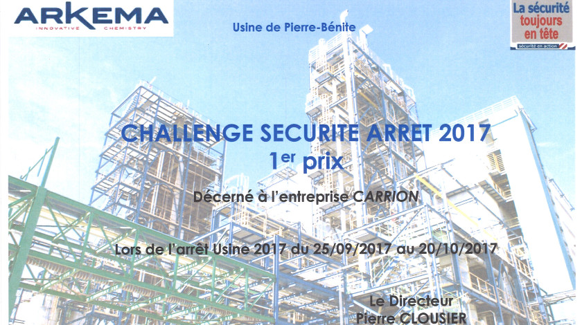 site industriel - travaux publics - challenge sécurité