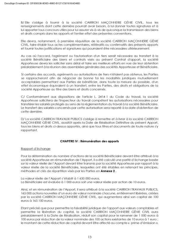 Création de CARRION Maçonnerie Génie Civil
