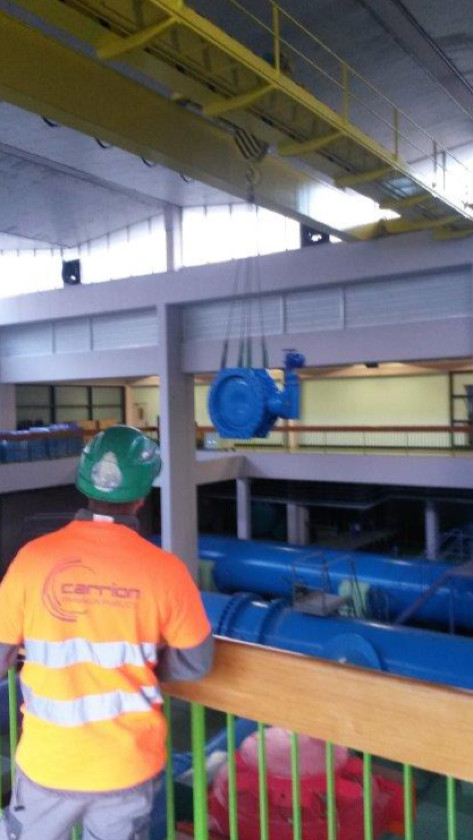 Travaux de remplacement de vanne et clapet diamètre 1000 mm sur un groupe de pompage de l’usine des eaux du Grand Lyon