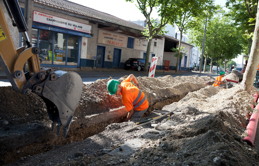 Travaux de génie civil pour éclairage public – ville de Vaulx-en-velin